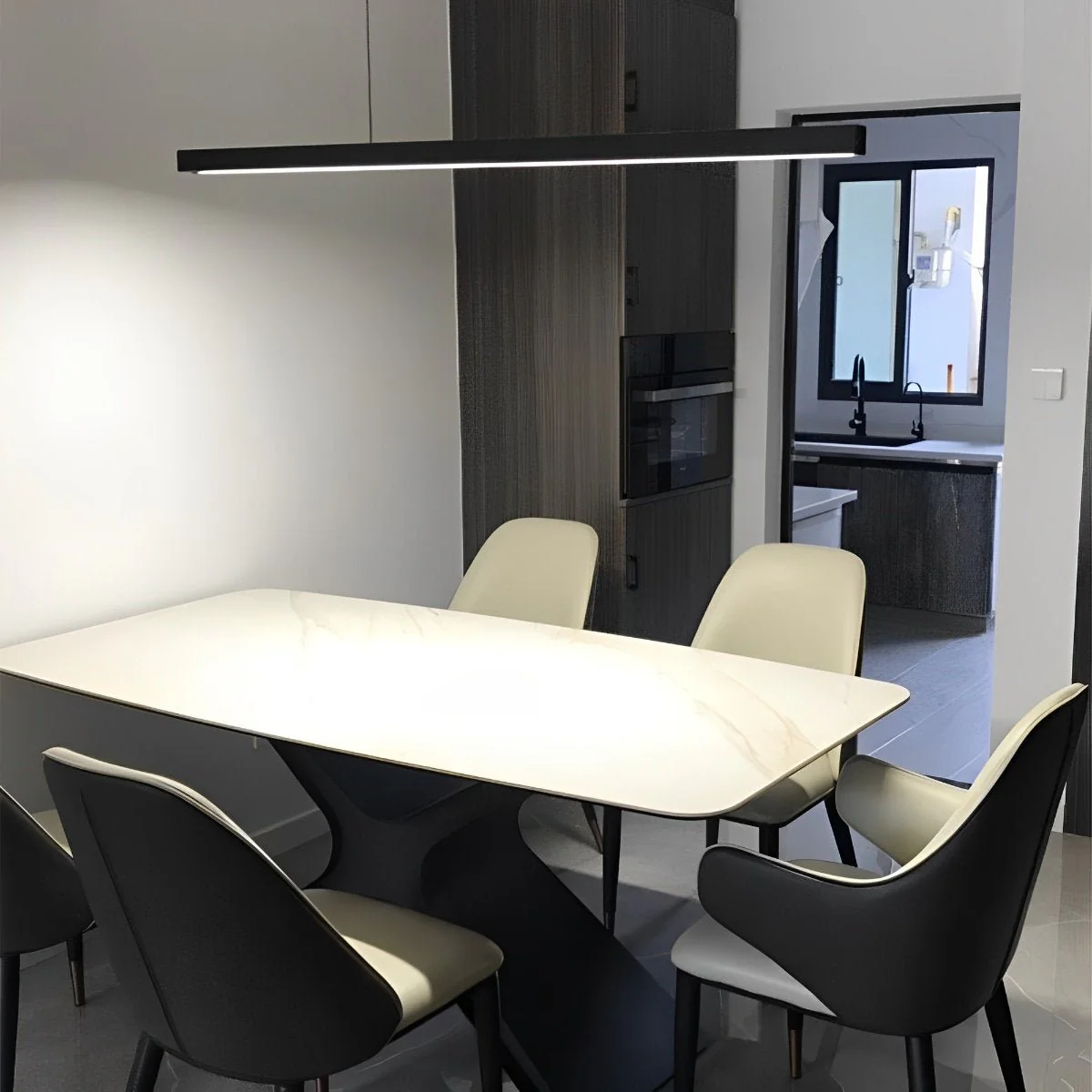 Minimalist Dimmable Pendant Light LED Long Linear Light - Image 12