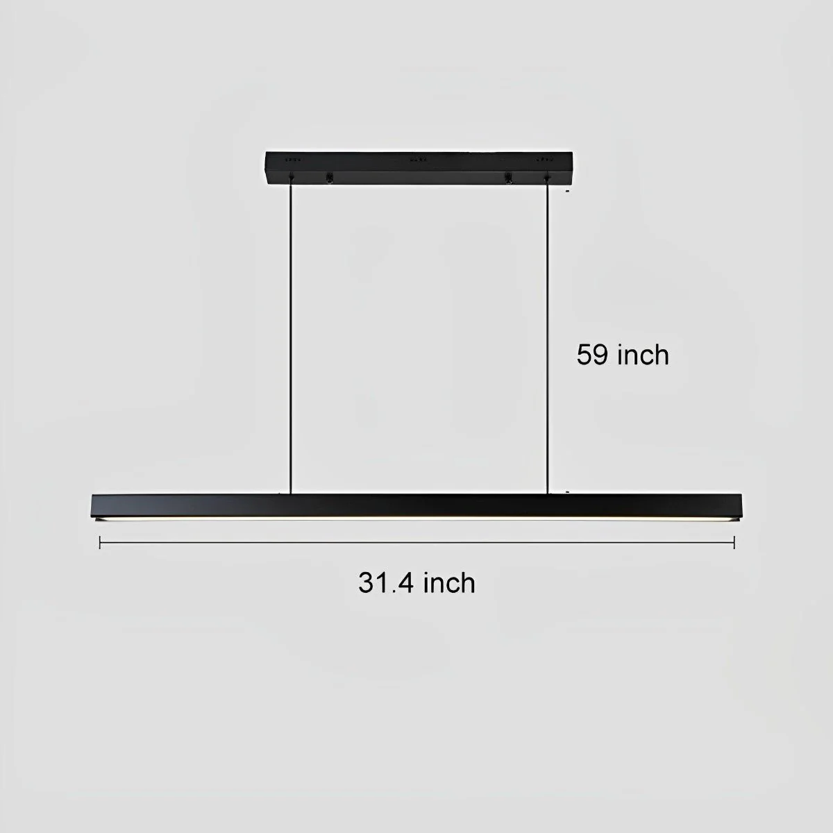 Minimalist Dimmable Pendant Light LED Long Linear Light - Image 17