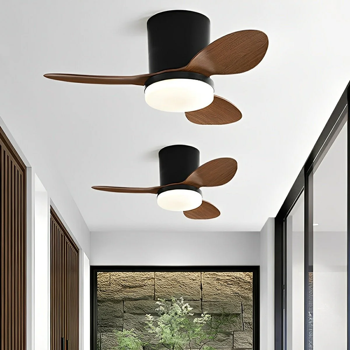Nordic Modern Minimalist DC Motor Reverse LED Ceiling Fan Light - Image 10