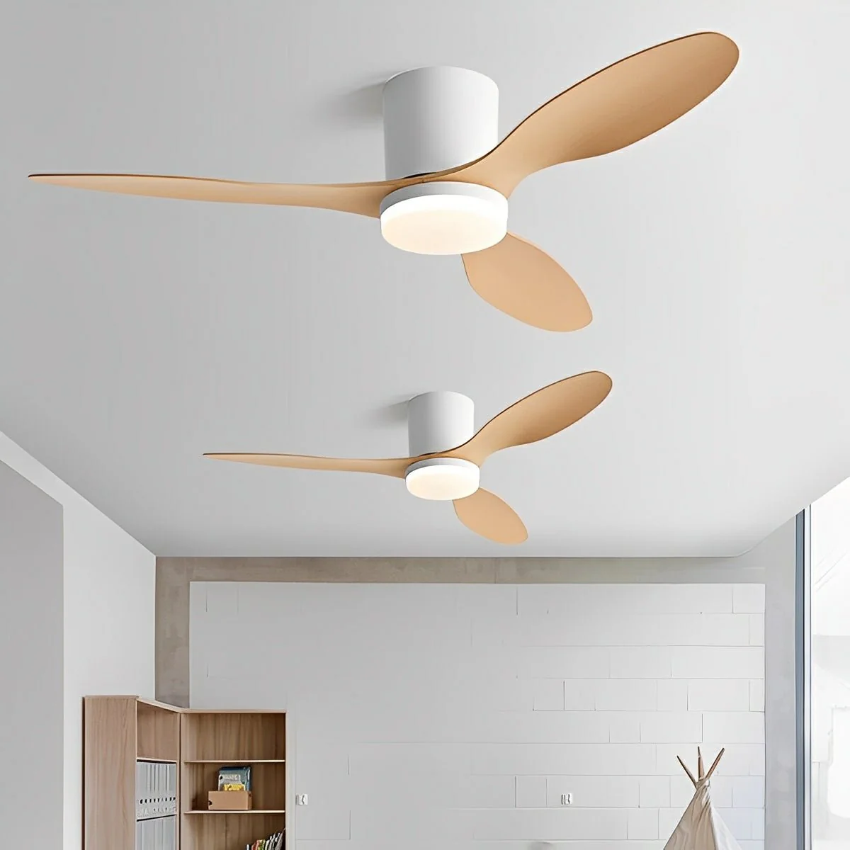 Nordic Modern Minimalist DC Motor Reverse LED Ceiling Fan Light - Image 2