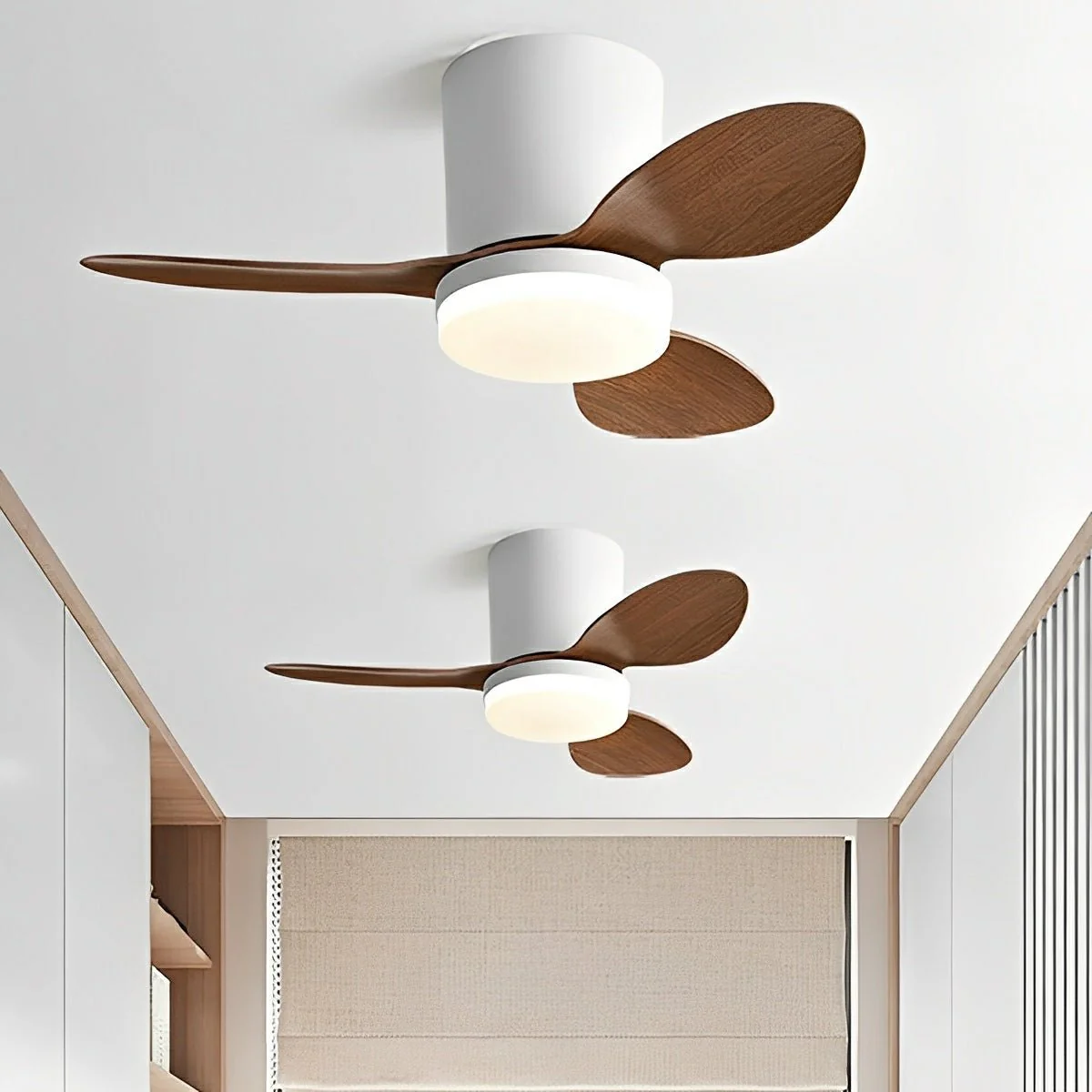 Nordic Modern Minimalist DC Motor Reverse LED Ceiling Fan Light - Image 4