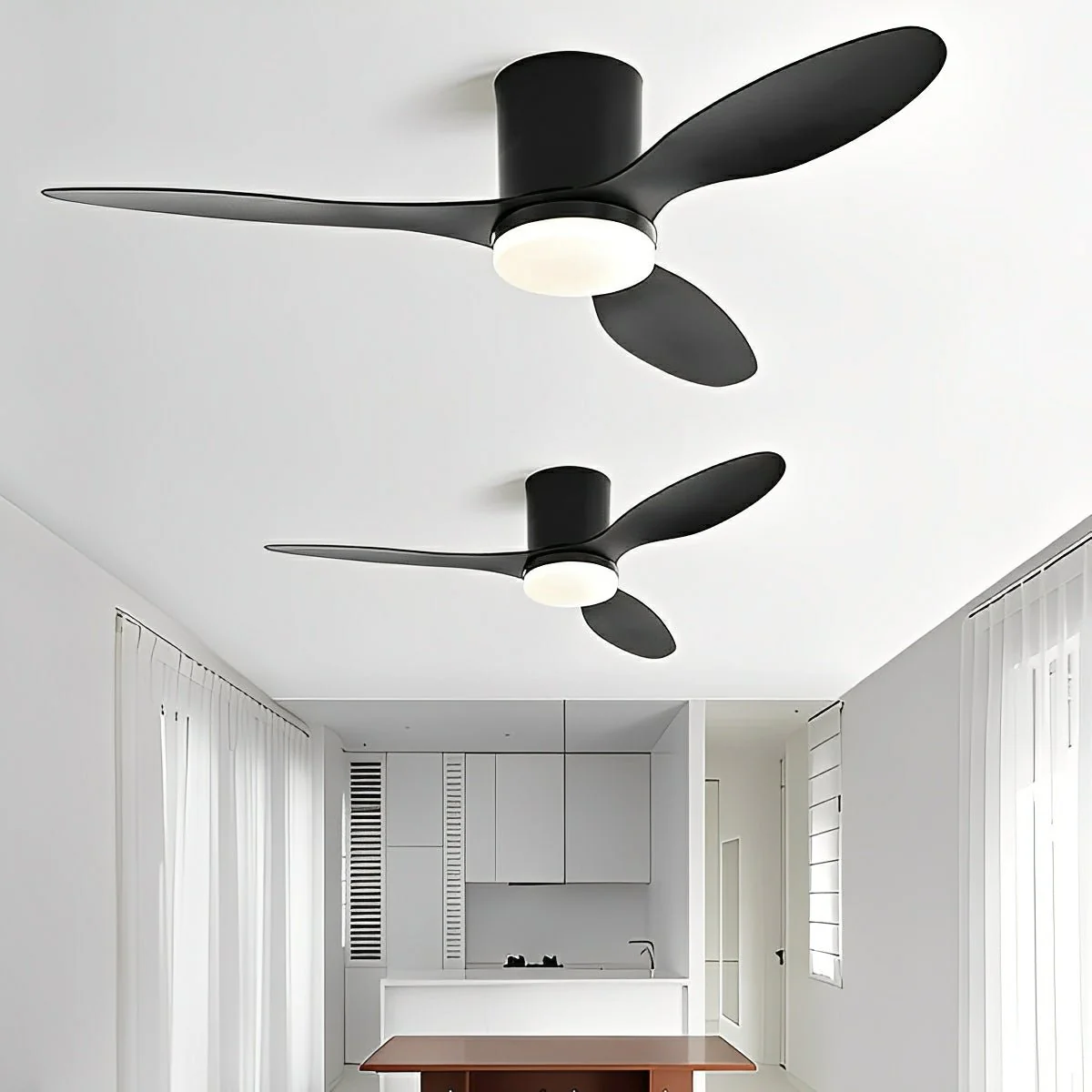 Nordic Modern Minimalist DC Motor Reverse LED Ceiling Fan Light - Image 5