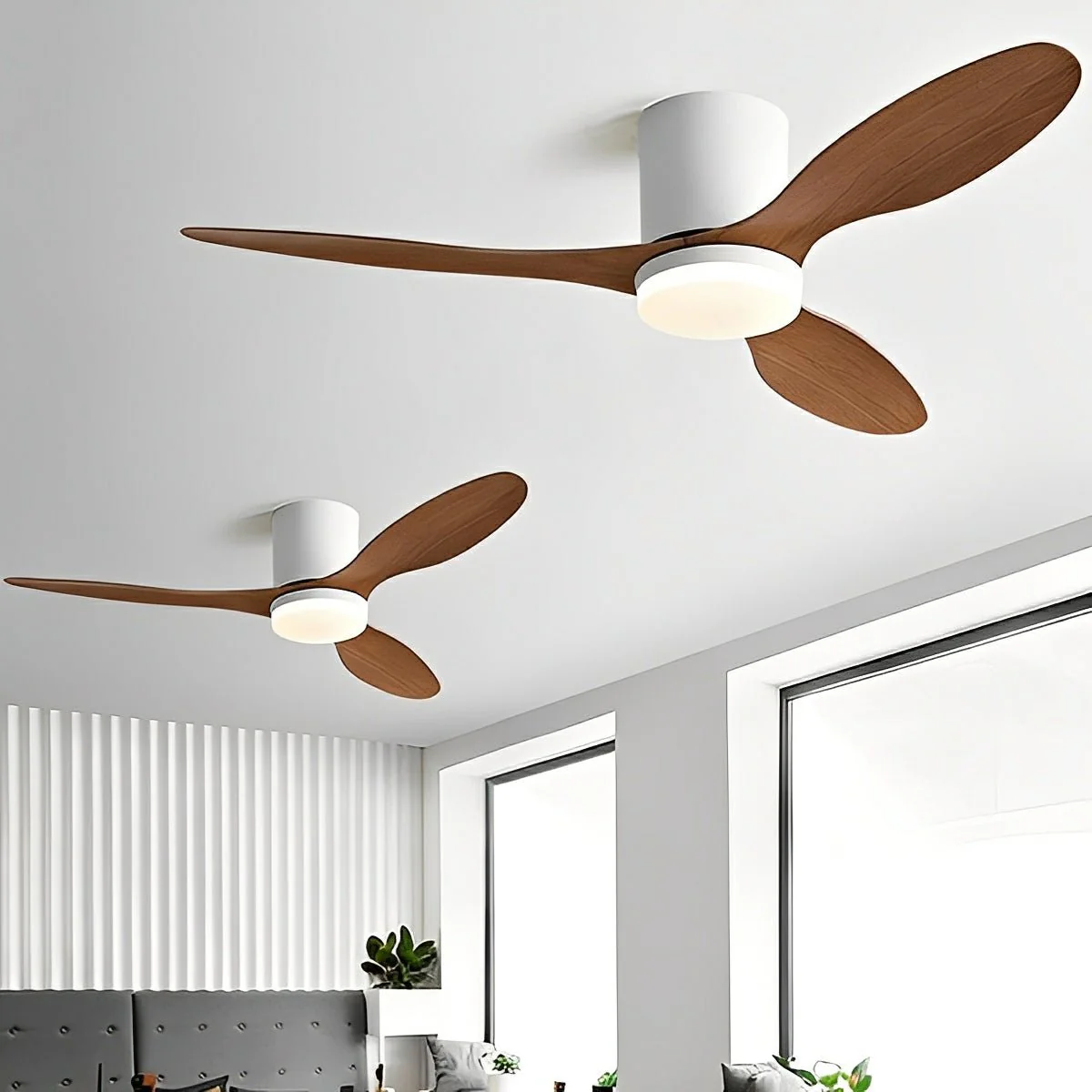Nordic Modern Minimalist DC Motor Reverse LED Ceiling Fan Light - Image 6