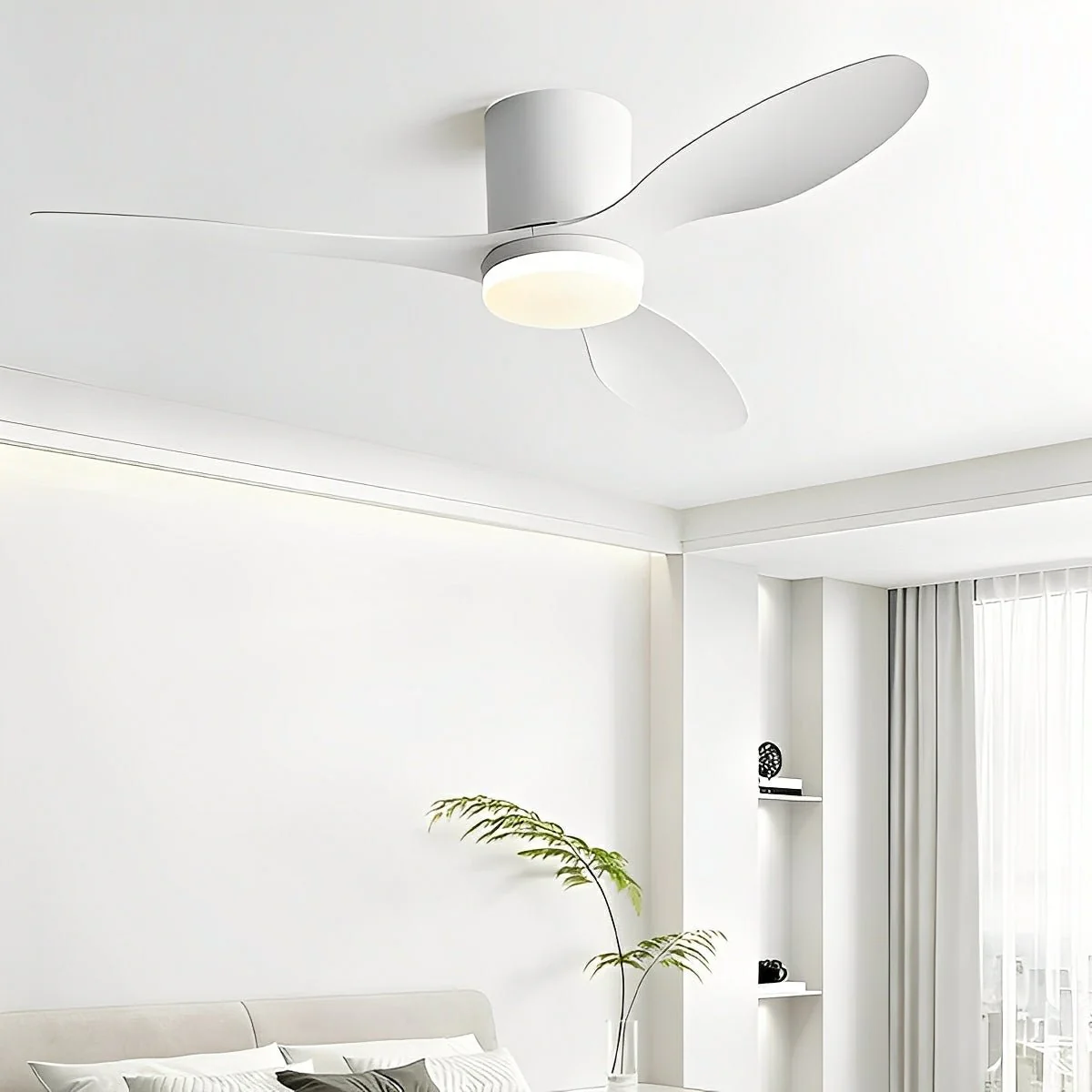 Nordic Modern Minimalist DC Motor Reverse LED Ceiling Fan Light - Image 7