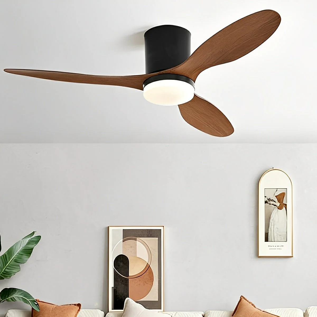 Nordic Modern Minimalist DC Motor Reverse LED Ceiling Fan Light - Image 8