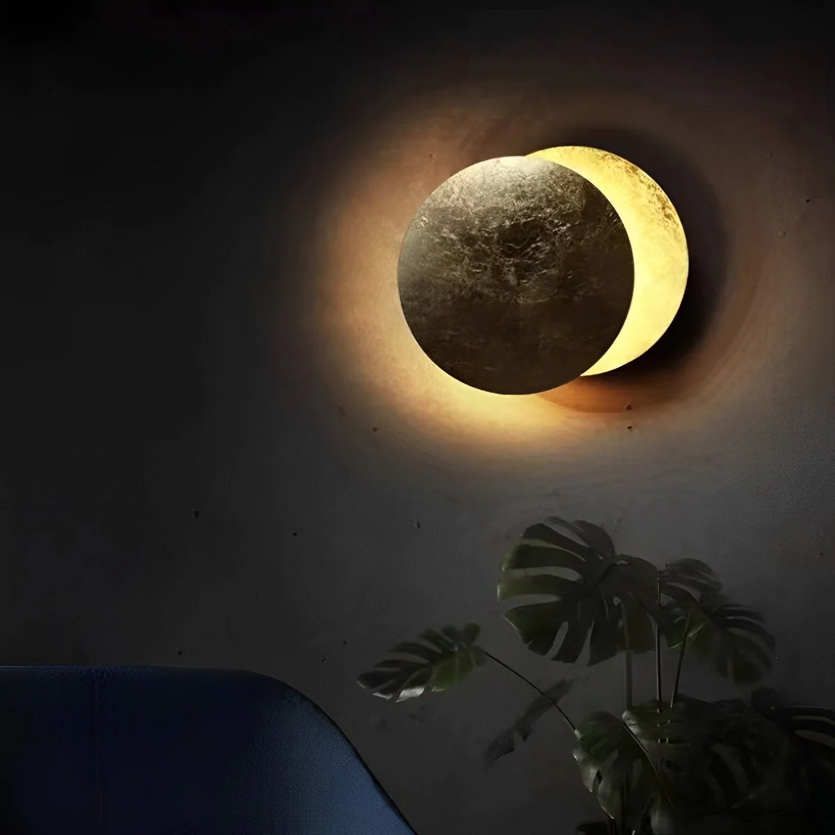 Minimalist Moon Eclipse Creative Wall Sconce - Image 3