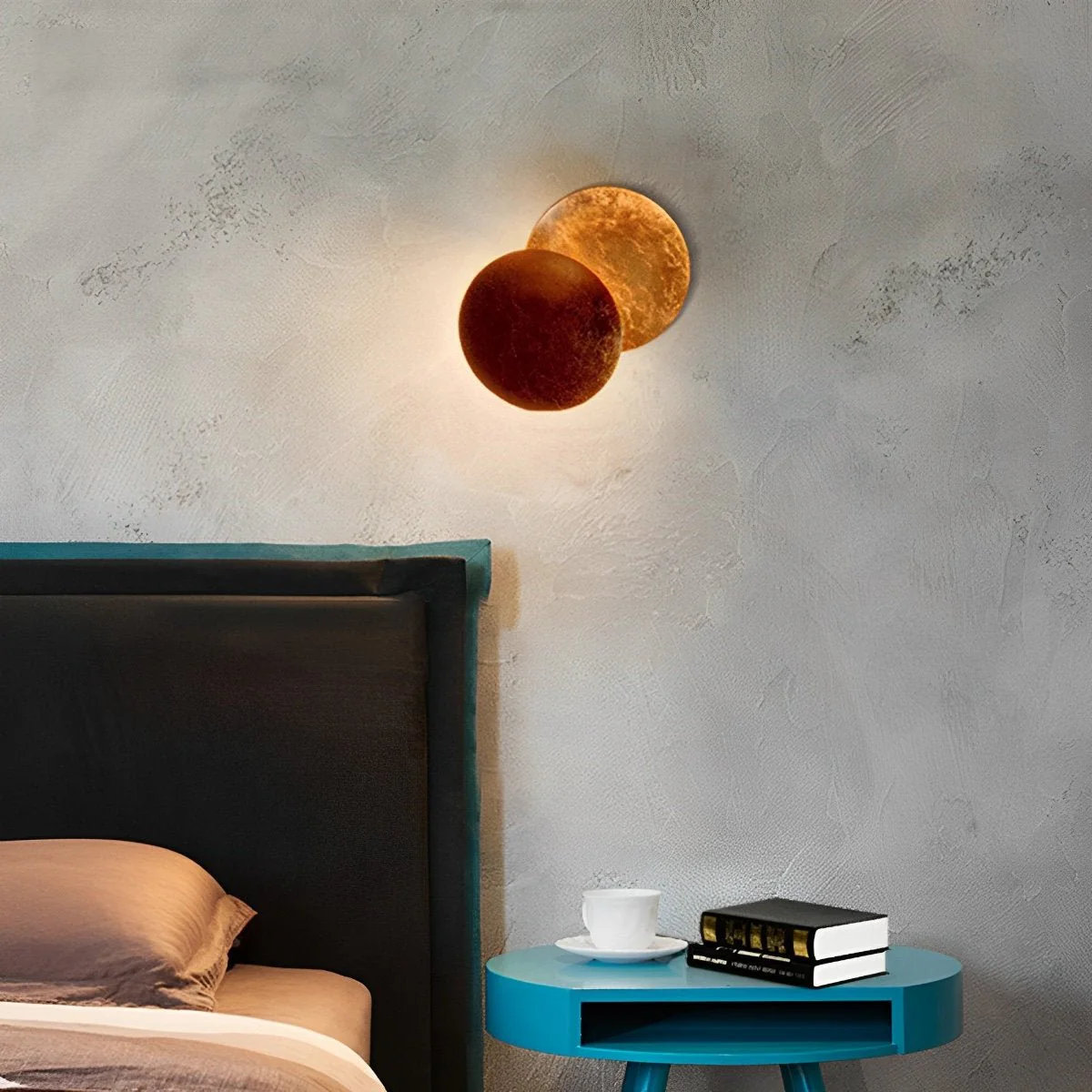 Nordic Postmodern Minimalist Moon Eclipse Creative Wall Sconce - Image 5