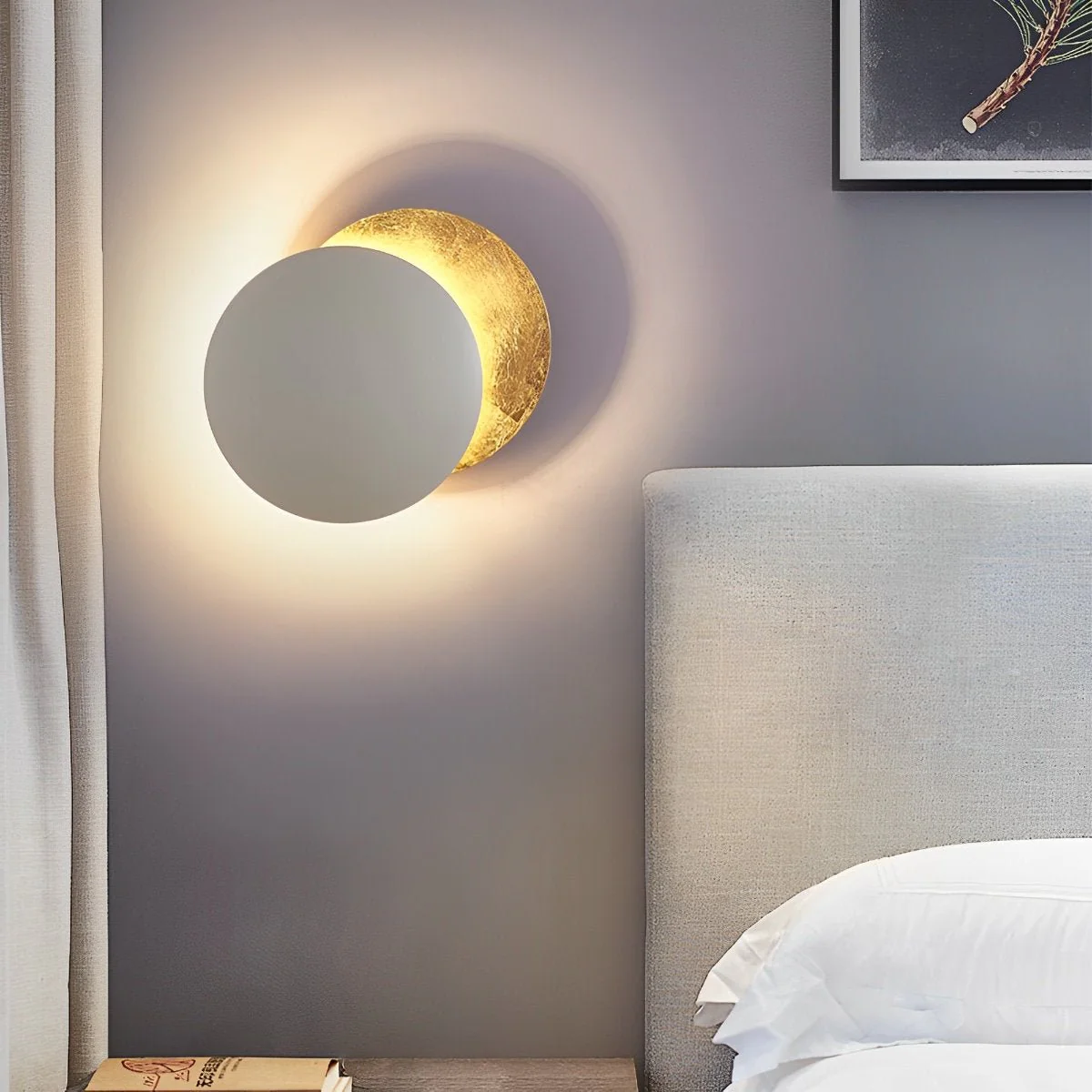 Nordic Postmodern Minimalist Moon Eclipse Creative Wall Sconce - Image 9