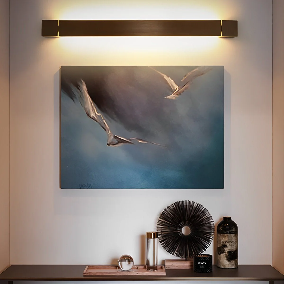 Nordic Ultra-thin Long Strip LED Rotatable Background Wall Light - Image 3