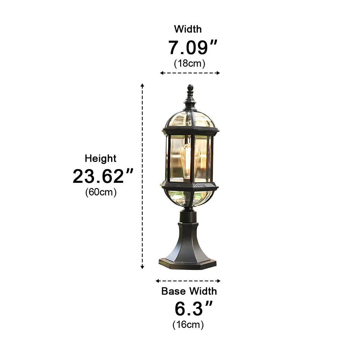Nordic Vintage Waterproof LED Outdoor Post Lights - Image 11