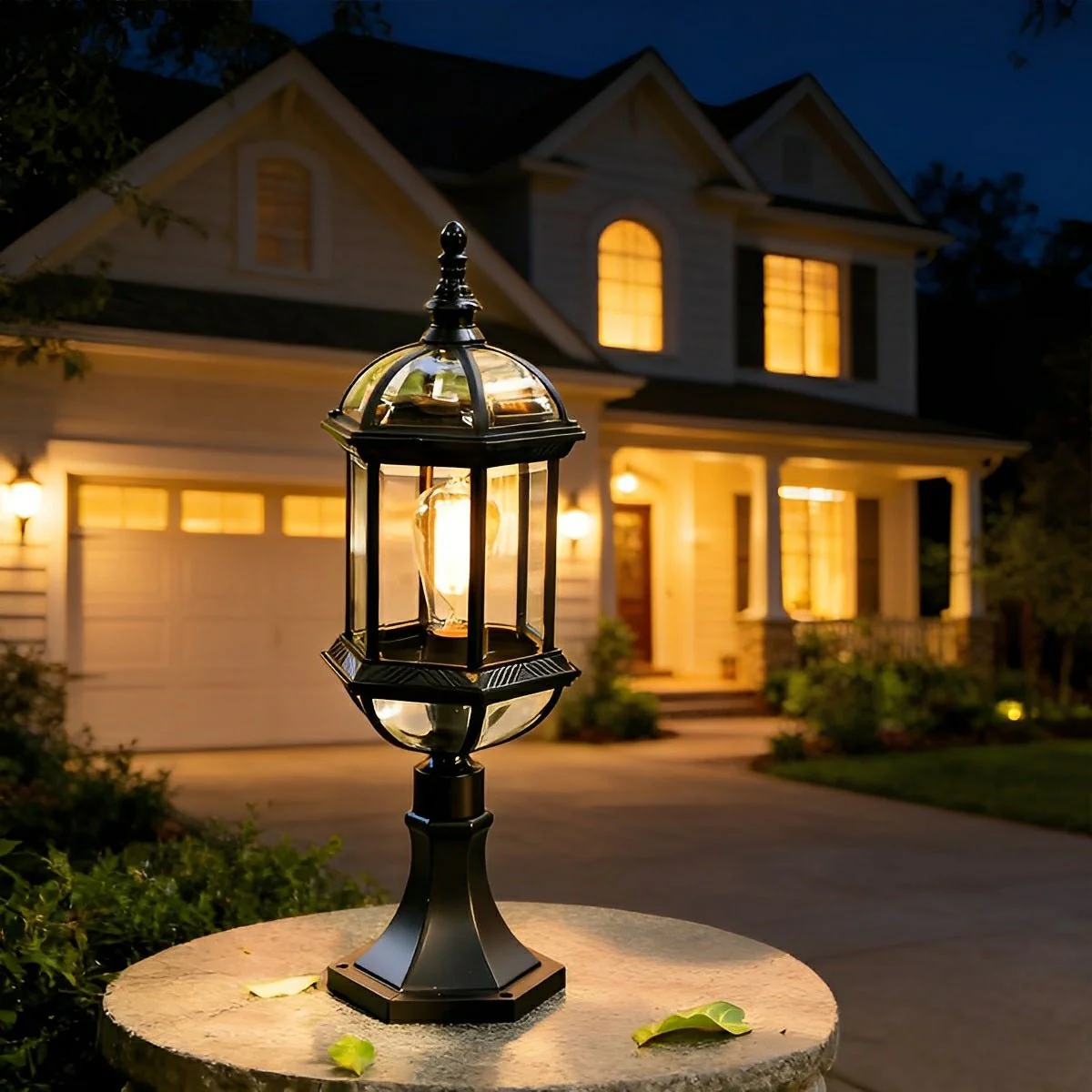 Nordic Vintage Waterproof LED Outdoor Post Lights - Image 2