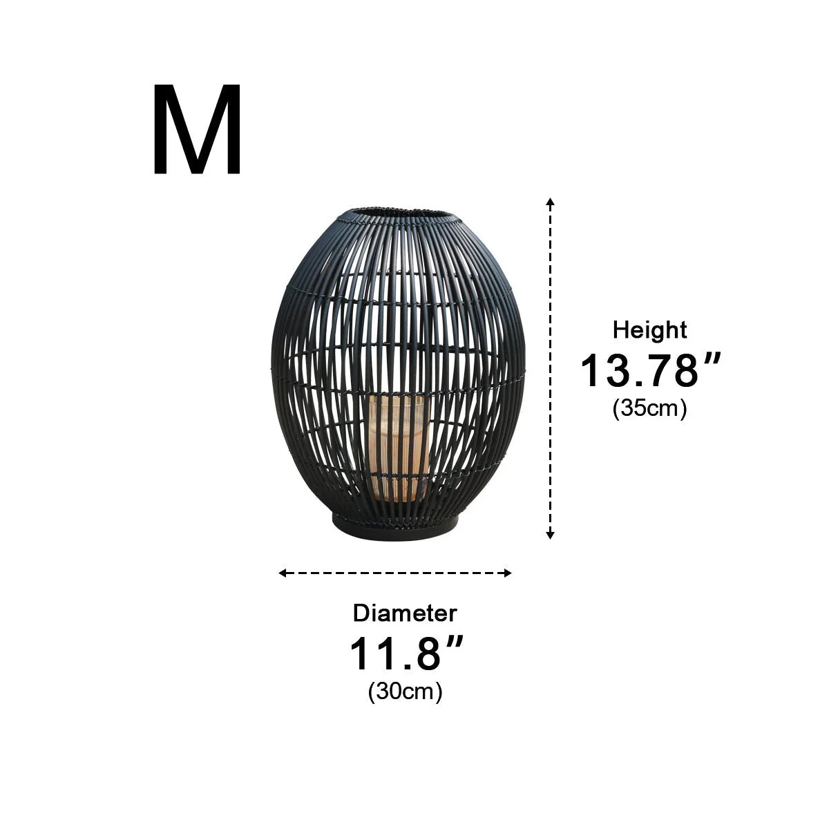 Outdoor Black Handmade LED Candle Lantern Floor Lamp - Image 11