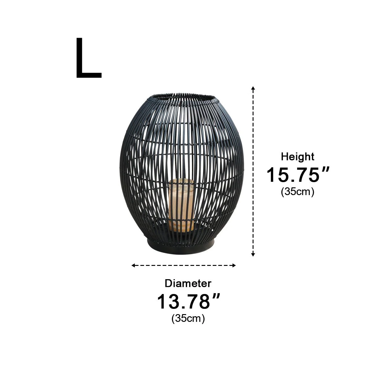 Outdoor Black Handmade LED Candle Lantern Floor Lamp - Image 12