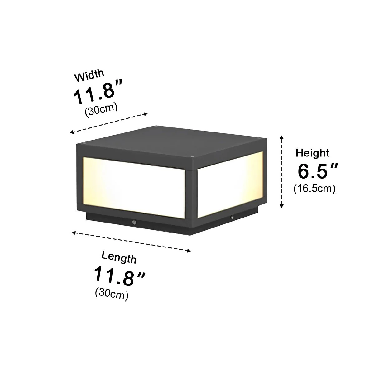 Waterproof Post Cap Aluminum Column Pedestal Light - Image 15