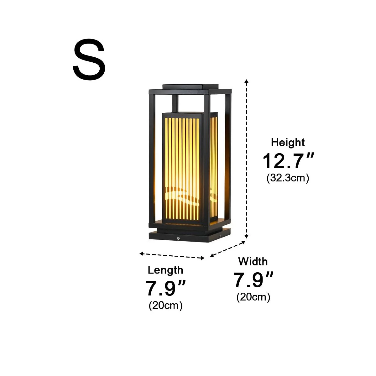 Minimalist Striped LED Black Modern Post Cap Light - Image 10
