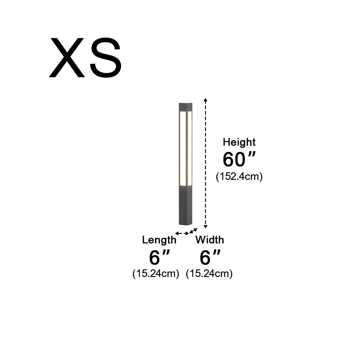 Waterproof LED Black Modern Outdoor Column Light - Image 19
