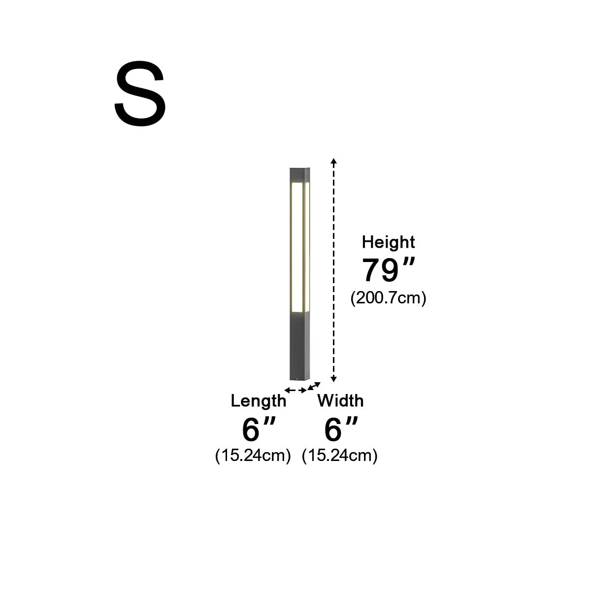 Waterproof LED Black Modern Outdoor Column Light - Image 20