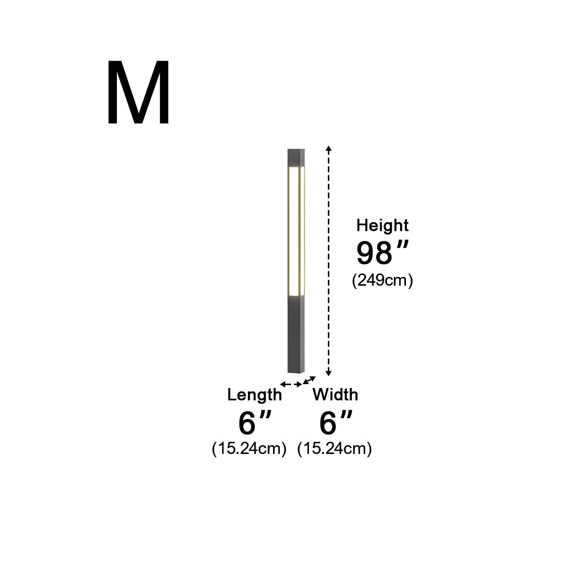 Waterproof LED Black Modern Outdoor Column Light - Image 21