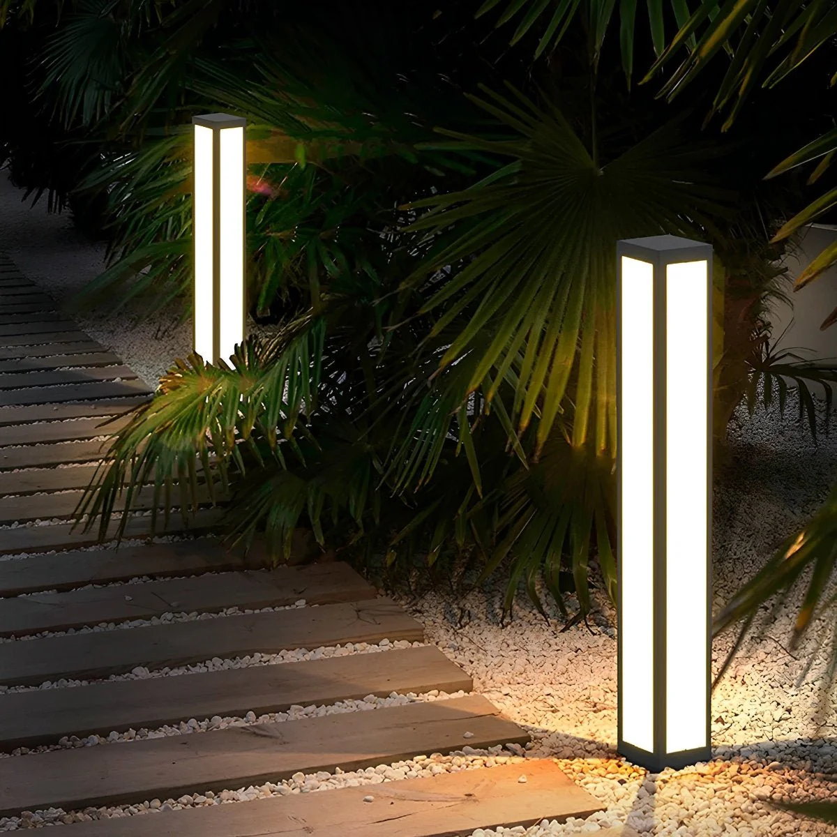 Waterproof LED Black Modern Outdoor Column Light - Image 4