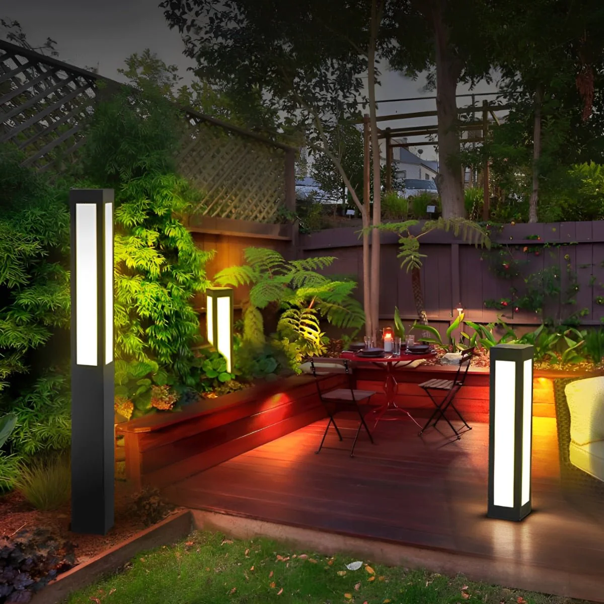 Waterproof LED Black Modern Outdoor Column Light - Image 8