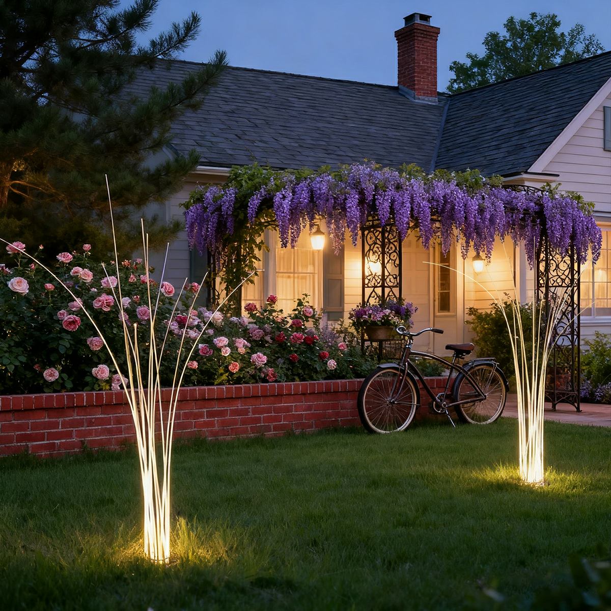 Waterproof LED Reed Fiber Optic Shaped Light Lawn Landscape Light - Image 2
