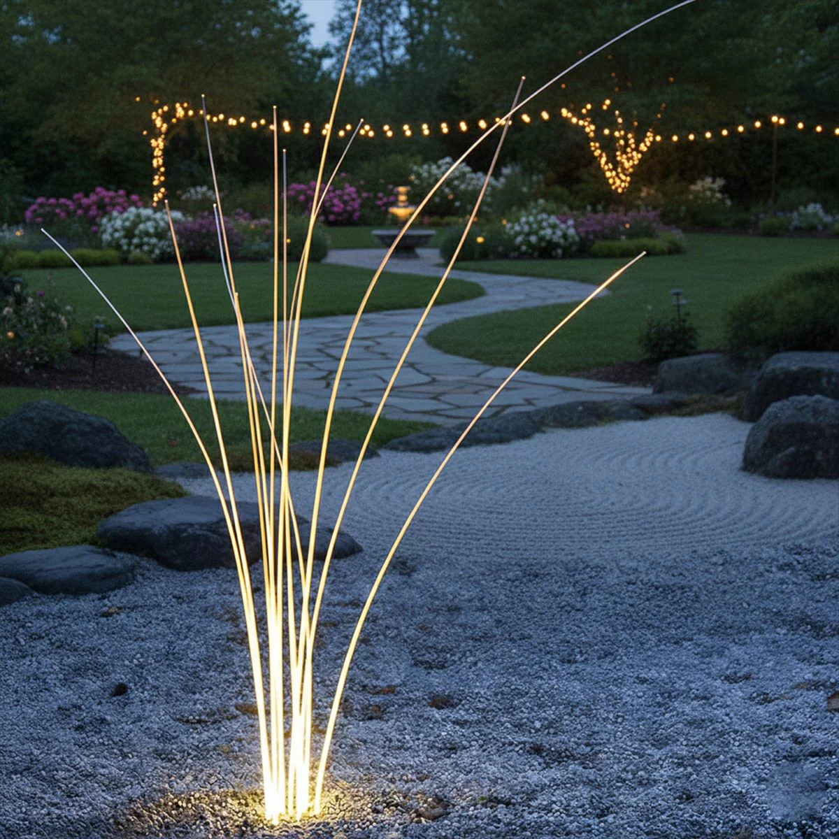 Waterproof LED Reed Fiber Optic Shaped Light Lawn Landscape Light - Image 4