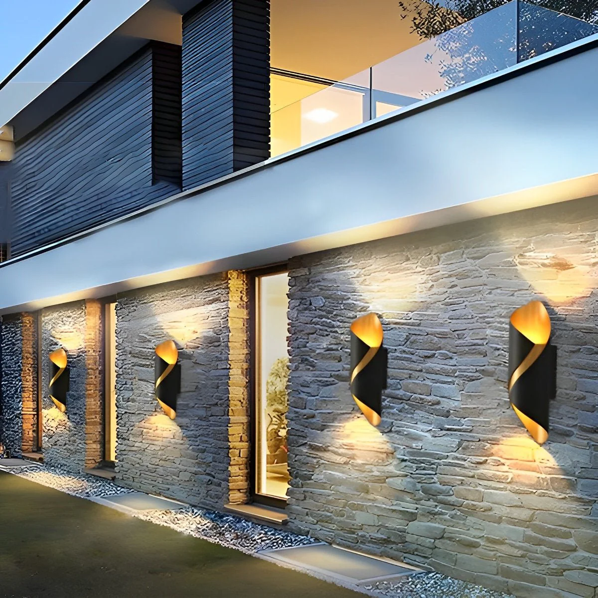 Outdoor LED Up and Down Light Waterproof Modern Wall Sconce Lighting - Image 2