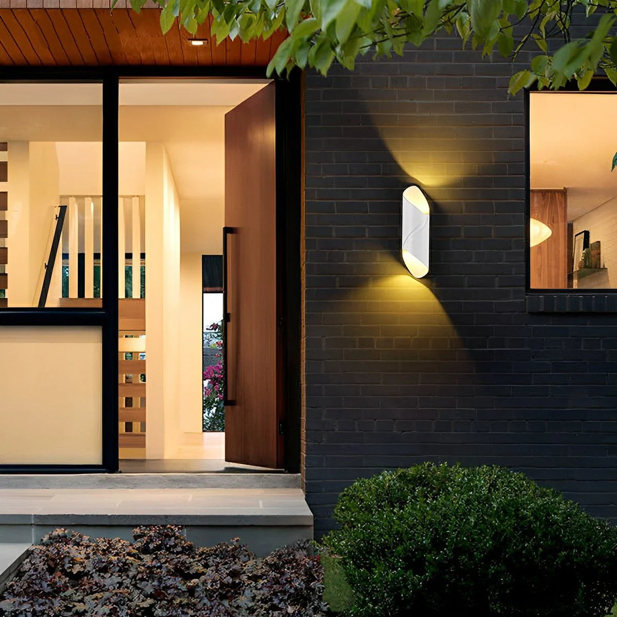 Outdoor LED Up and Down Light Waterproof Modern Wall Sconce Lighting - Image 3