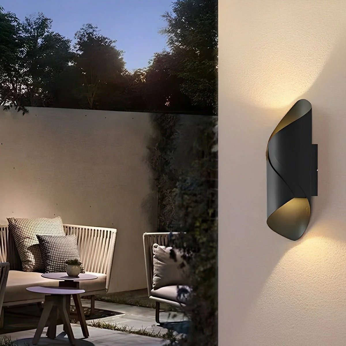 Outdoor LED Up and Down Light Waterproof Modern Wall Sconce Lighting - Image 4