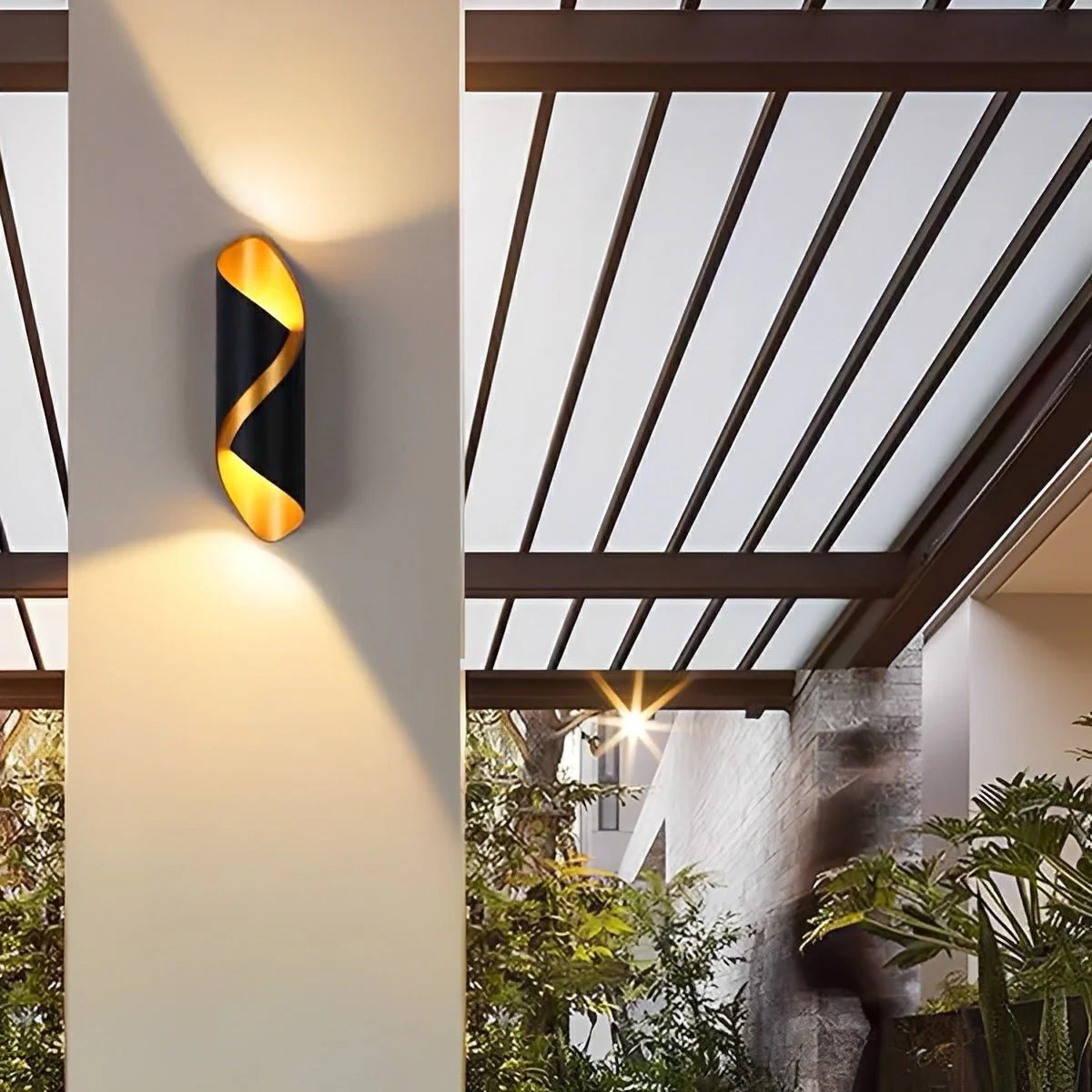 Outdoor LED Up and Down Light Waterproof Modern Wall Sconce Lighting - Image 6