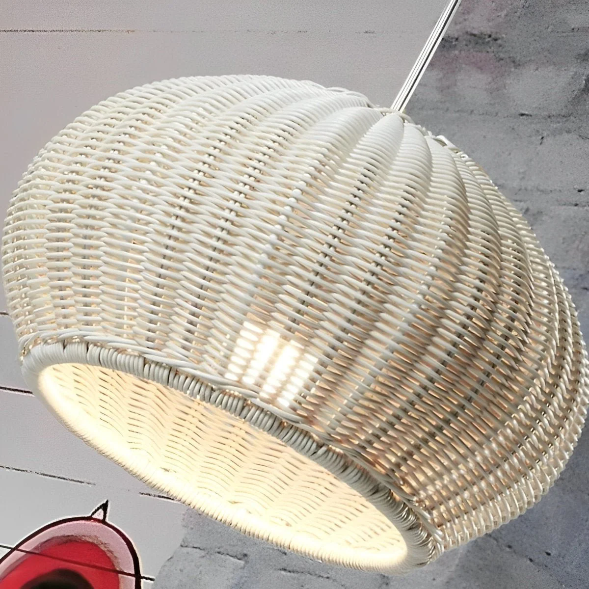 Outdoor Waterproof Oval Rattan Lanterns Pendant Lights - Image 9