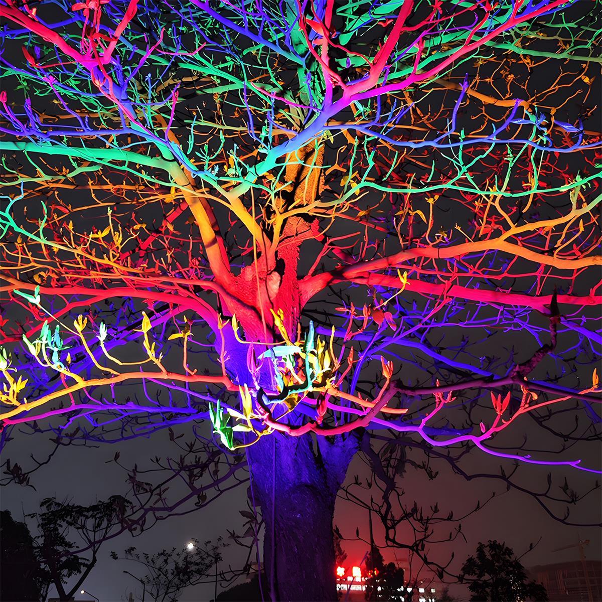 Outdoor Waterproof Rainbow RGB LED Spot Lights Landscape Trees Lights - Image 3