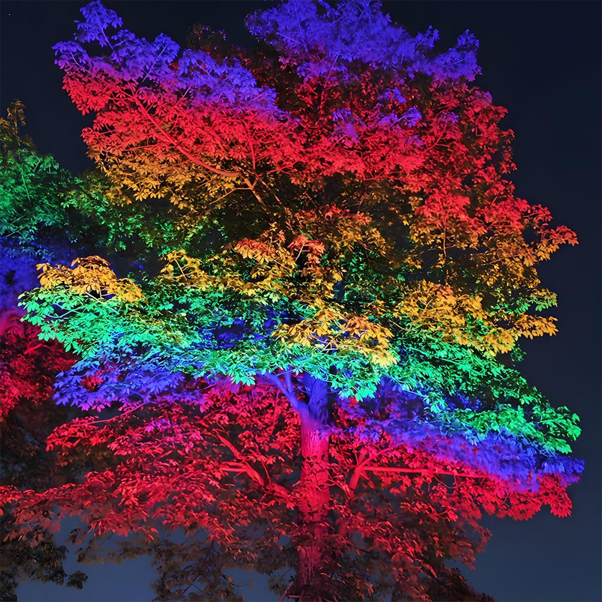 Outdoor Waterproof Rainbow RGB LED Spot Lights Landscape Trees Lights - Image 4