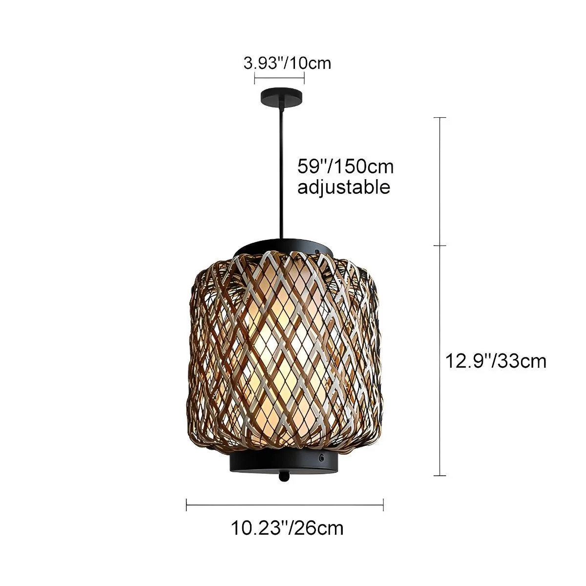 Outdoor Waterproof Rattan Hanging Lanterns Pendant Lights - Image 11