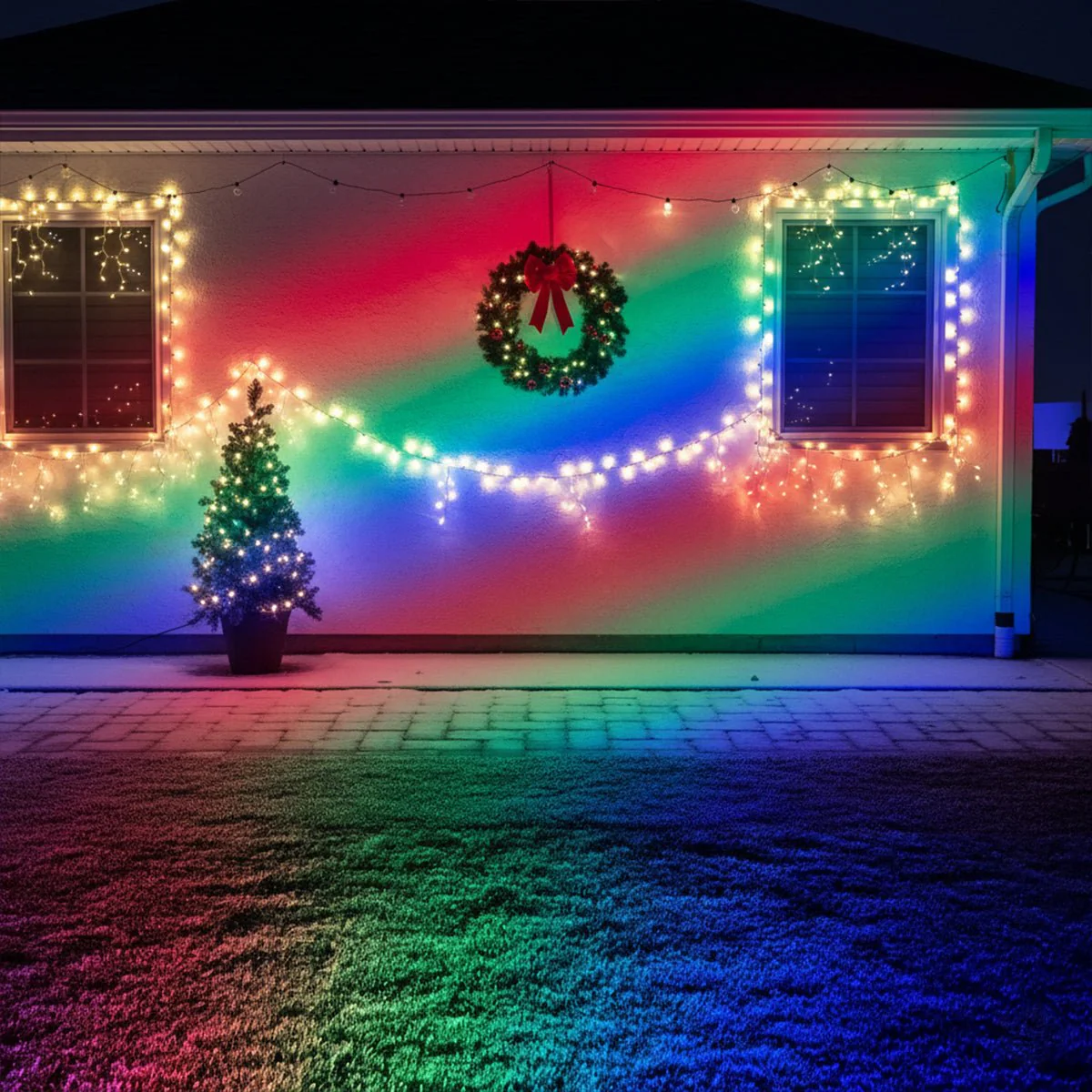 Color-changing Outdoor Waterproof RGB LED Spot Light Landscape Tree Lighting With Remote Control - Image 3