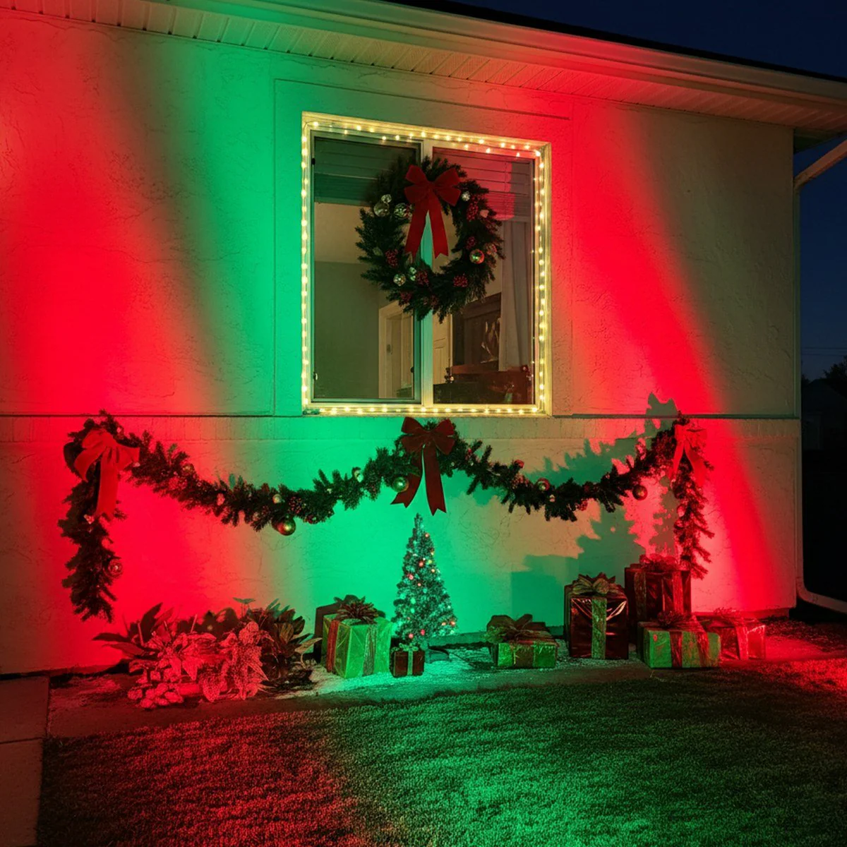 Color-changing Outdoor Waterproof RGB LED Spot Light Landscape Tree Lighting With Remote Control - Image 8