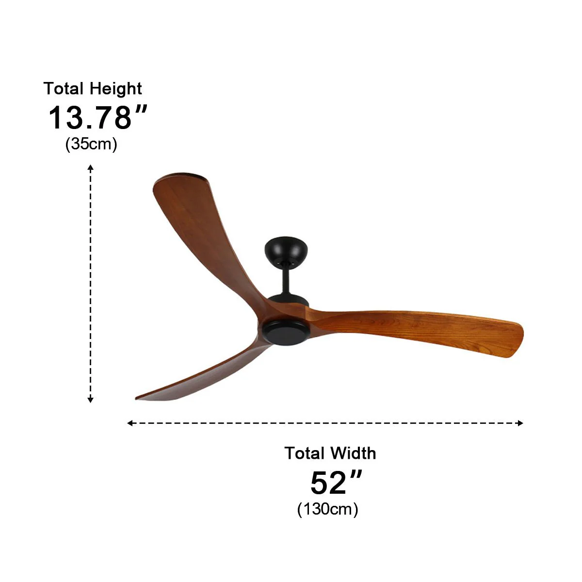 Outdoor Waterproof Wood Reverse Ceiling Fan - Image 10