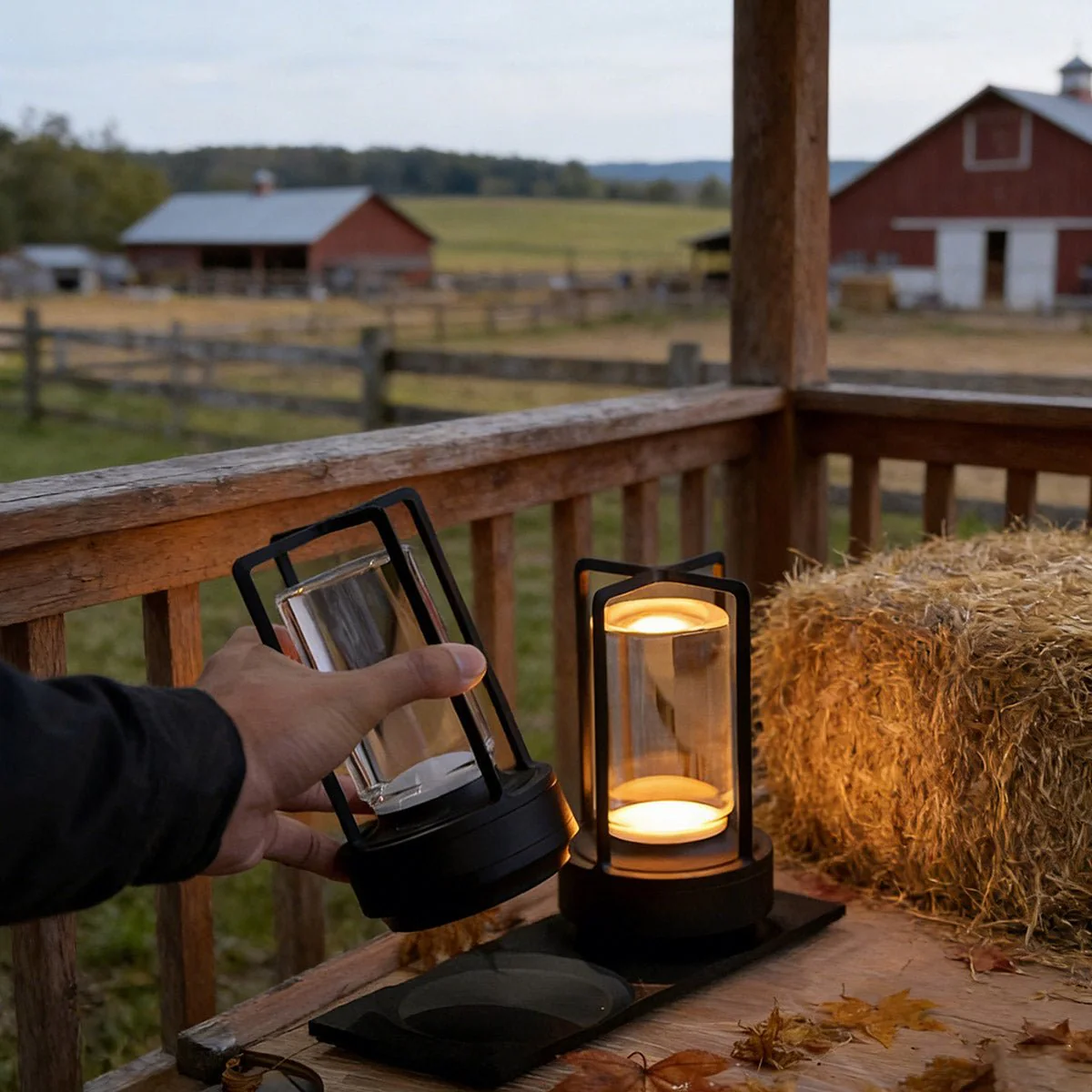 Portable Lantern Cordless Table Lamp USB Rechargeable Touch Dimming Night Lights - Image 4
