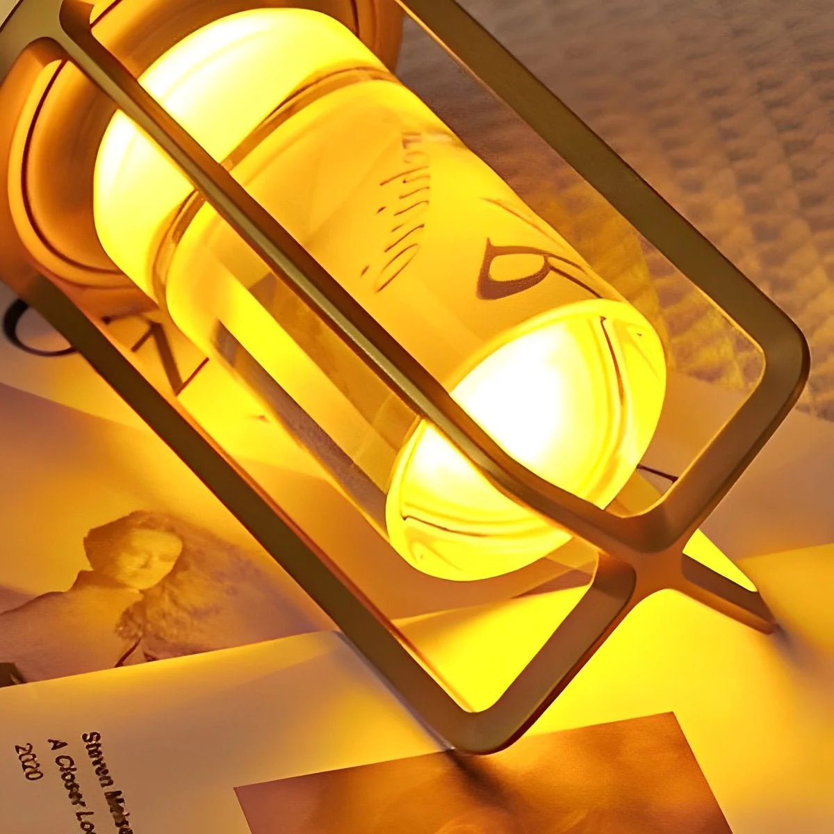 Portable Lantern Cordless Table Lamp USB Rechargeable Touch Dimming Night Lights - Image 8