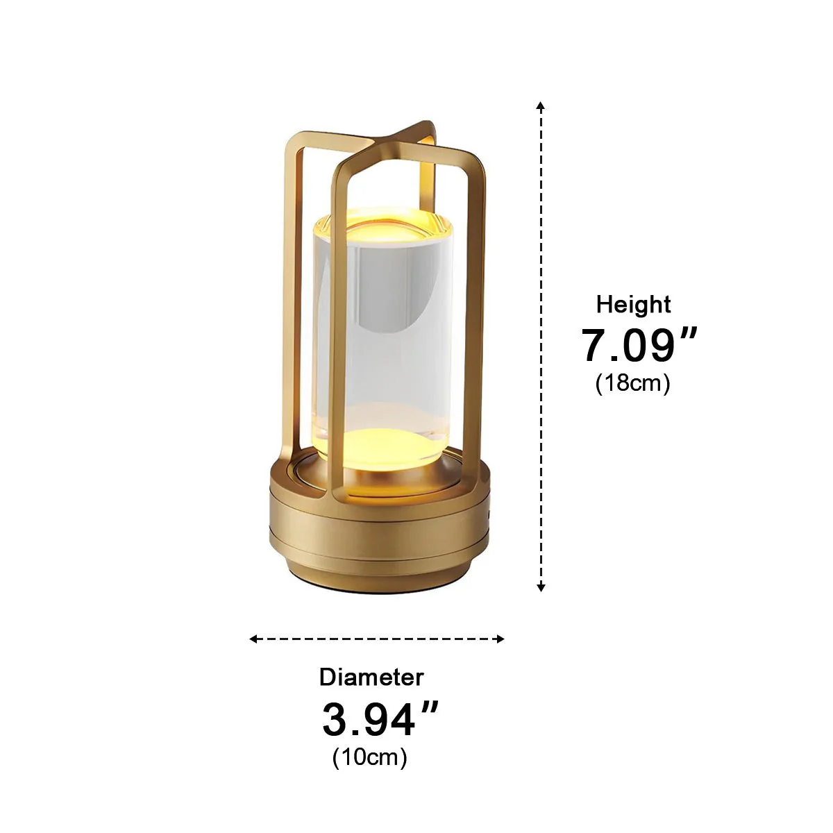 Portable Lantern Cordless Table Lamp USB Rechargeable Touch Dimming Night Lights - Image 13