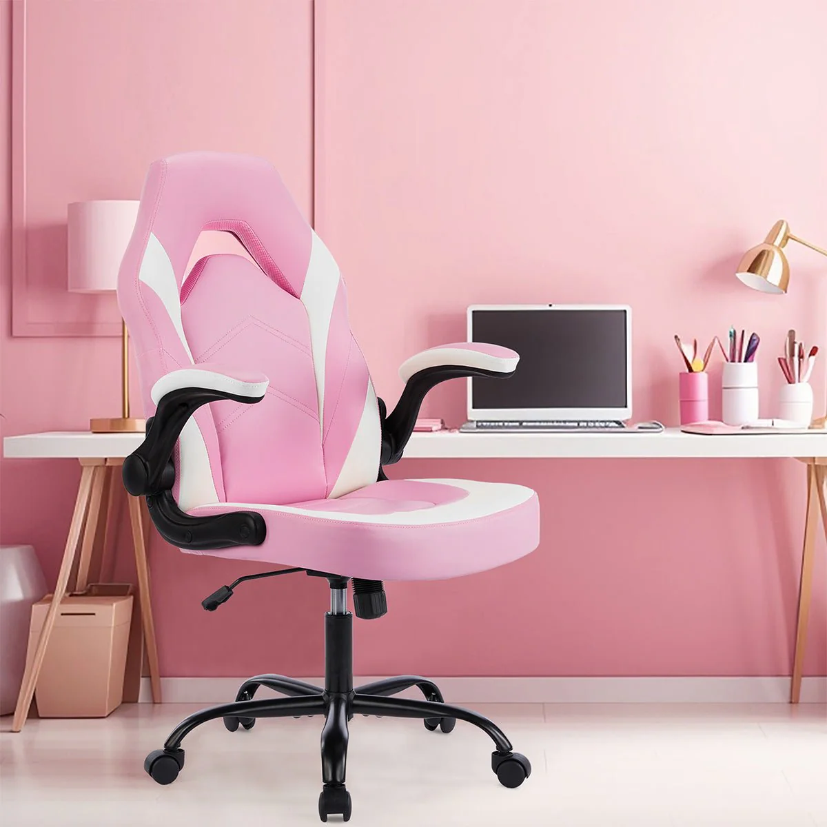 PU Leather Ergonomic Office Chair Swivel Computer Gaming Chair - Image 4