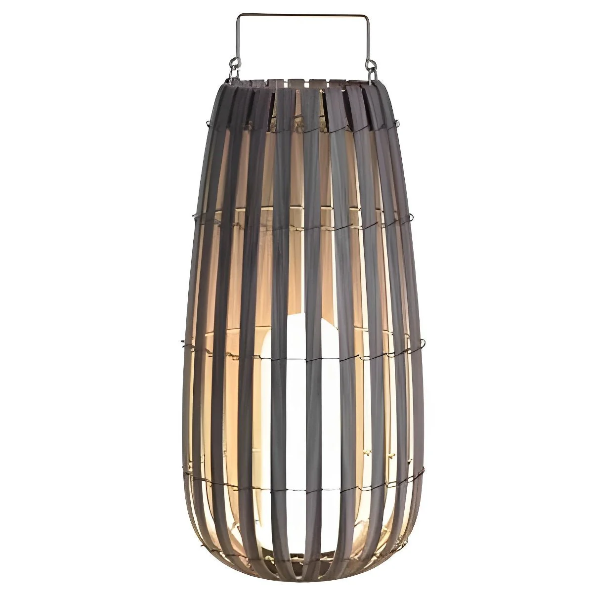 Rattan Hanging Lantern Shaped LED Waterproof Outdoor Lights - Image 7