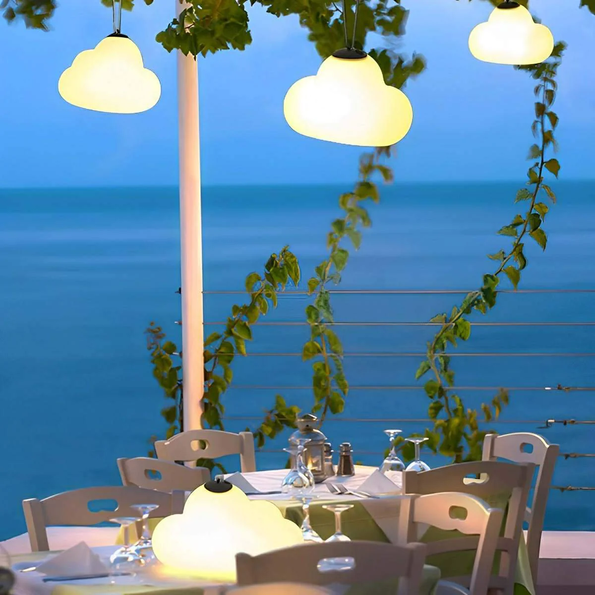Rechargeable Outdoor Waterproof Clouds LED Hanging Lights - Image 4
