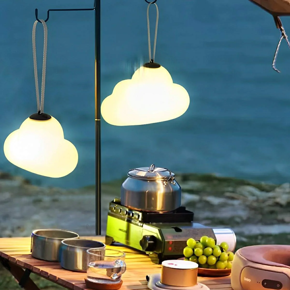 Rechargeable Outdoor Waterproof Clouds LED Hanging Lights - Image 5
