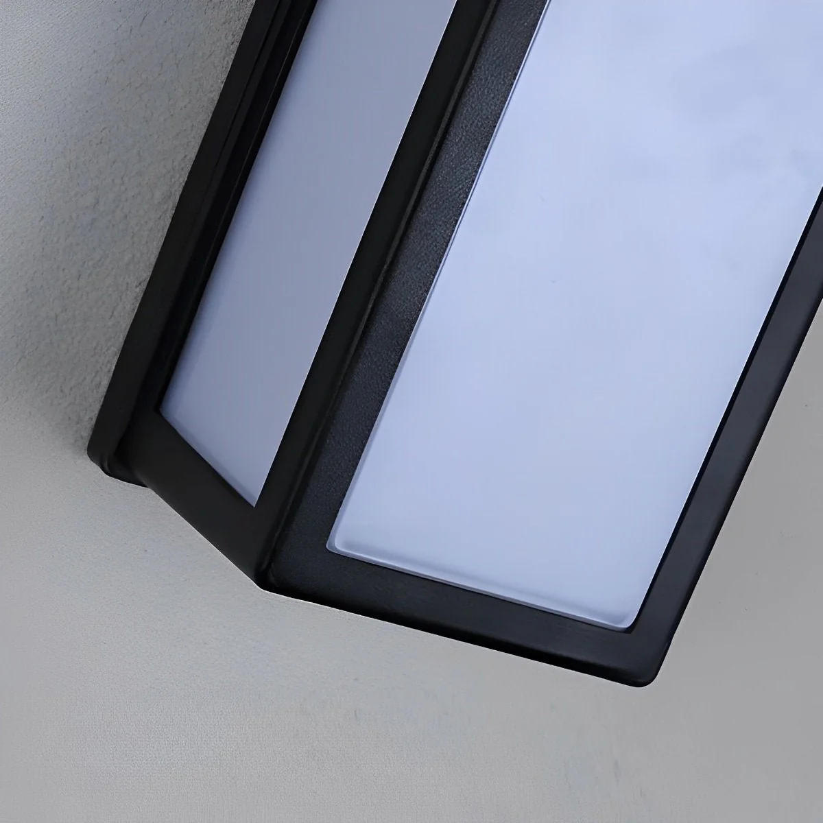 Rectangle LED Waterproof Motion Sensor Black Modern Wall Sconce Lighting - Image 10