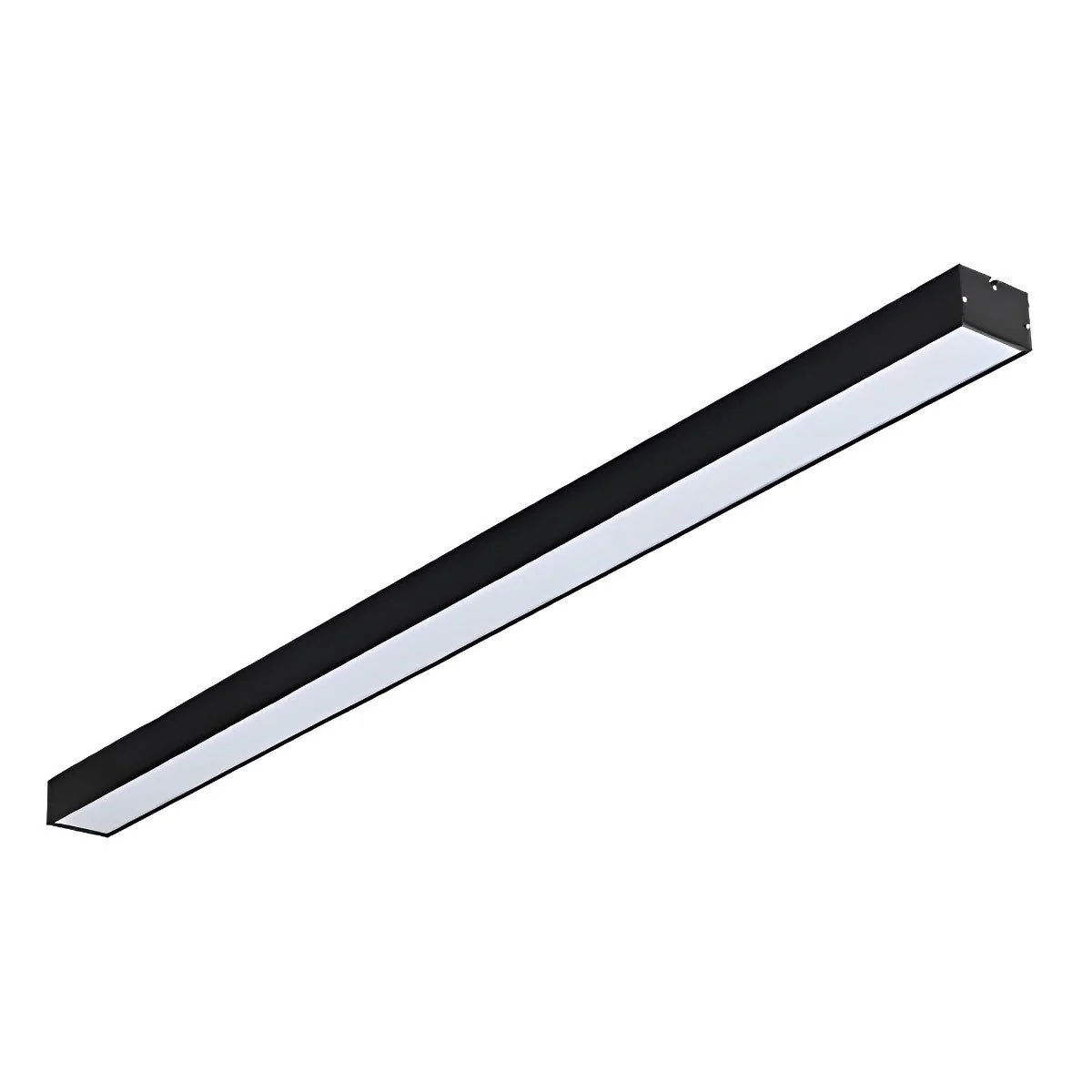 Minimalist Black LED Recessed Hanging Linear Light Set - Image 11