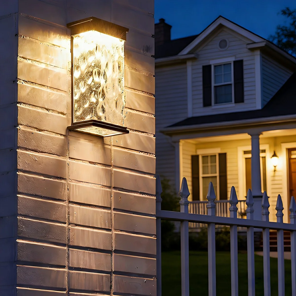 Rectangle Water Wave Waterproof Outdoor Porch LED Exterior Wall Lights - Image 6