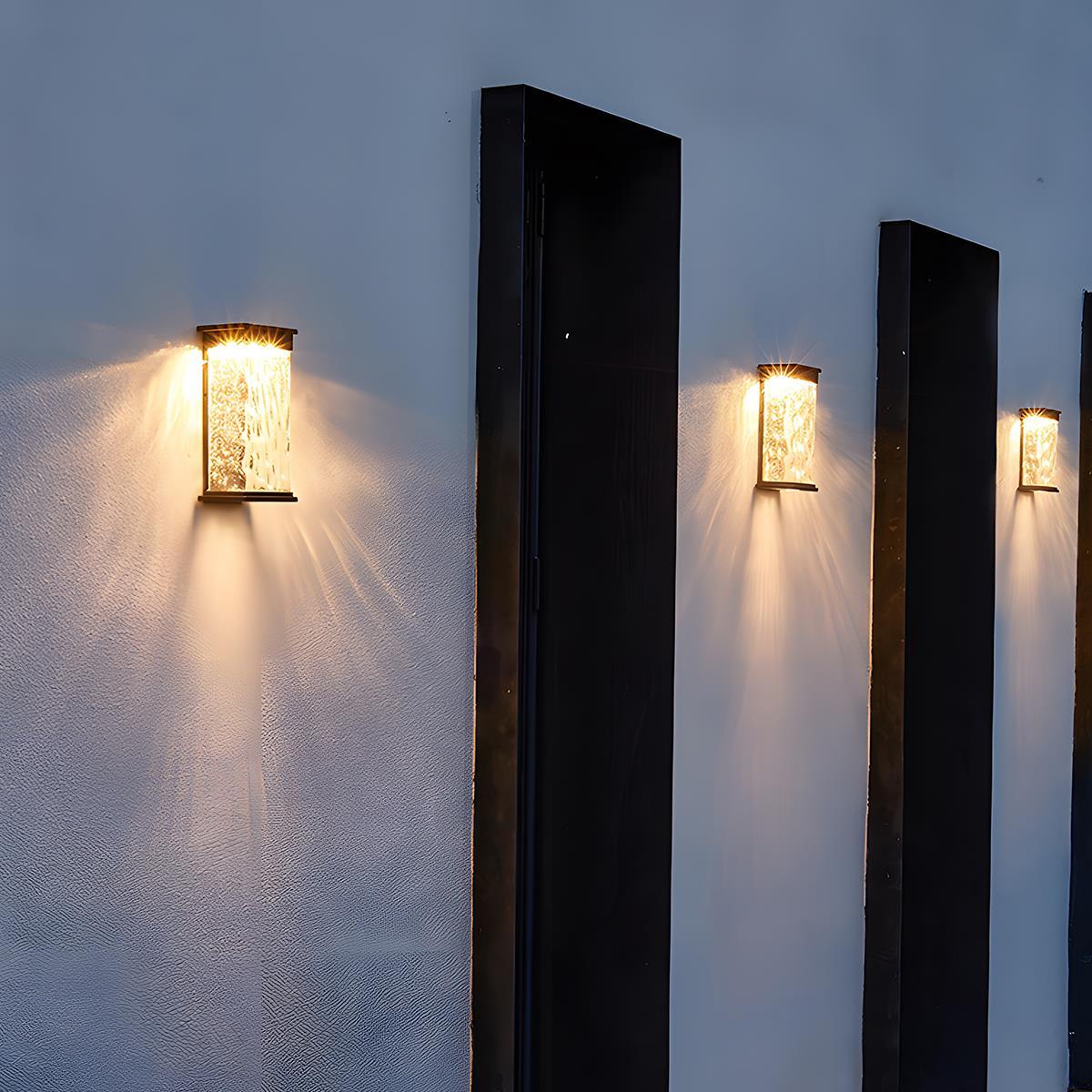 Rectangle Water Wave Waterproof Outdoor Porch LED Exterior Wall Lights - Image 7