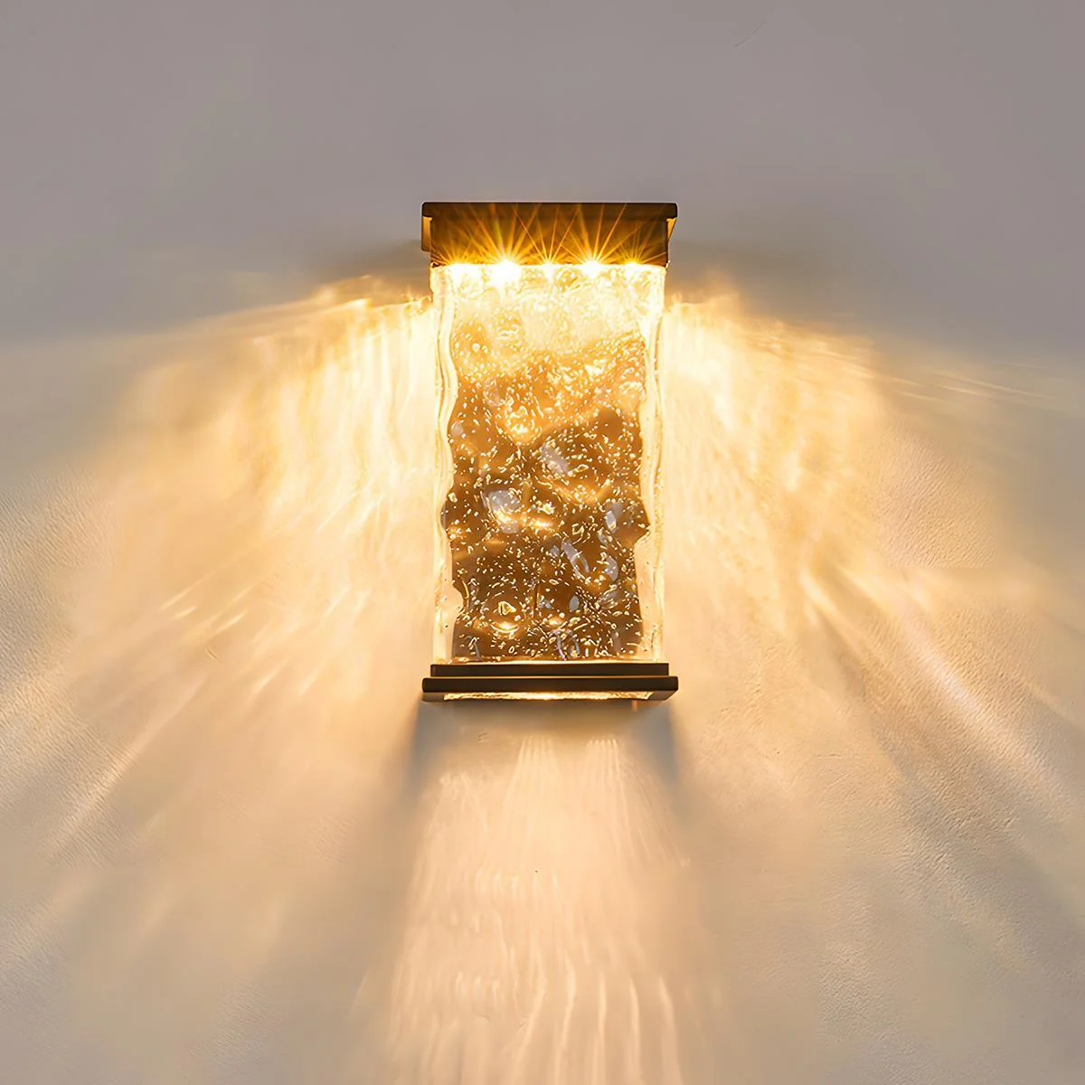 Rectangle Water Wave Waterproof Outdoor Porch LED Exterior Wall Lights - Image 8