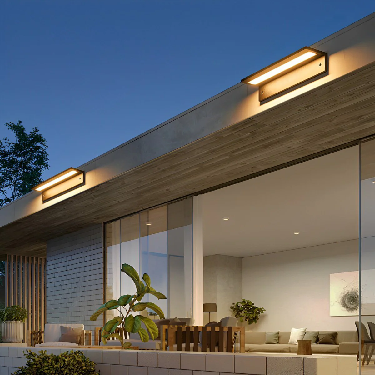 Rectangle Waterproof Modern Minimalist Outdoor Wall Porch Lights - Image 5